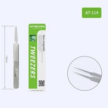 ATTEN-스테인레스 스틸 족집게 둥근 뾰족한 팔꿈치 머리 정밀 휴대 전화 컴퓨터 수리 도구 액세서리, (202520847)AT-114