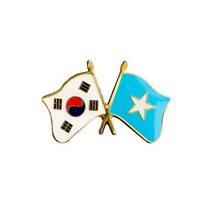 아트박스/로고마크 세계각국의 휘날리는 국기교차뺏지(한국-소말리아)