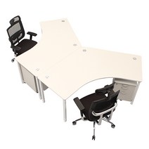 믹스 120도 2인 책상(국산) (TF), 화이트, 화이트