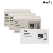 AWAS 전자레인지 클리너 10매입 오렌지향 스팀청소, 30매입