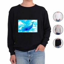 ATOGATO 하늘을 나는 하늘고래 맞춤 맨투맨