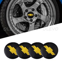 56mm 자동차 휠 센터 허브 캡 스티커 엠블럼 쉐보레 타호에 크루즈 아베오 카마로 캡티바 이퀴녹스 임팔라 라세티 말리부 용 4 피스, Black_China