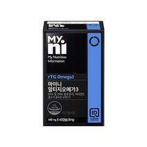 마이니 알티지오메가3 rTG오메가3 EPA DHA 항산화비타민E 빠른흡수 기억력 건조한눈 혈행건강 640mgX60캡슐 (PTP포장)