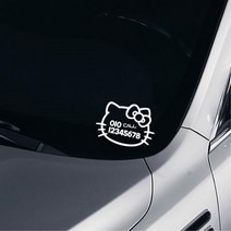 레이꾸미기 여자차 튜닝 전화번호스티커 2개 BMW 볼보 티볼리아머 캠핑카 동호회, 오렌지