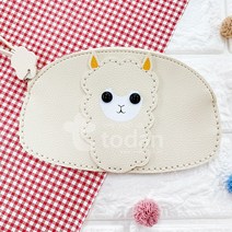 대진교육 가죽 동물 미니 파우치 (5종), 라마