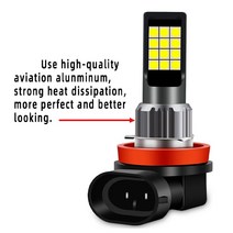 자동차 안개등 듀얼 컬러 LED 자동차 안개 램프 전구 H11 H8 9006 HB4 881 H27 3030 안티 12V DC 2 개, 02 White-Ice Blue_04 9006/hb4, 2개