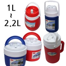 헨리더 아이스물통 캠핑 보온 보냉 얼음 물통 종류선택, 2L, 레드