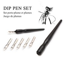 만년필 dainayw 5 nibs dip pen set 만화 애니메이션 레터링 스케칭, 5 펜촉