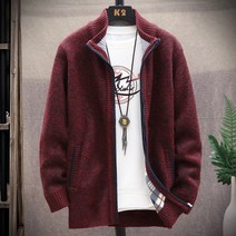 가을 겨울 남성 스웨터 자켓 남성 트렌드 플러스 양털 두꺼운 후드 니트 카디건 자켓 탑스