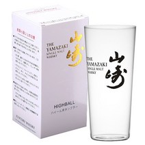 YAMAZAKI 야마자끼 로고 수제 초박형 위스키 하이볼 크리스탈 글라스 400ml용량, 블랙, 없음