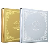 [∂LL7] 베스트원 양장 금은볼트 앨범 30매 포토정리 접착식 사진 사진첩 수납 보관 사진집_h§eEA, §ff_실버