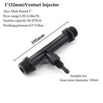 농업용여과기 연못 지하수 필터 1PC 12 quot34quot 1 quot15quot 관개 벤 투리 비료 인젝터 온실 농업 액체 사용 장치 스위치, 1in injector