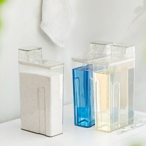 세탁 세제 소분 용기 가루 액체 리필 세제통 흘립방지캡, 액상세제, 400ml, 그레이