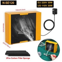 연기흡입기 납땜연기 목공 소형 집진기 NEWACALOX30W 납땜 팬 연기 흡수기 DIY 작업 2 개 필터 스폰지 포함 110240V 납땜용 용접 추출기, 02 N-SE120_01 30W_02 EU, 02 N-SE120_01 30W_02 EU
