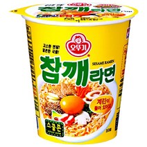 K마켓 오뚜기 참깨라면 컵라면 6개입 소컵65g 미니컵 라면, 4박스