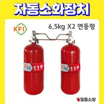 분말 자동소화장치 소공간 소화장치 연동형 6.5KG *2 KFI 승인