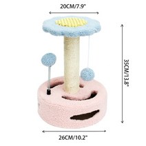 고양이스크래처 스크래쳐 원목 수직 장난감 벽 고양이 긁는 해바라기 포스트 재미 있는 애완 동물 아마추어 발톱 깎이 등반 프레임 스크래치 보드 새끼 선반, [04] d