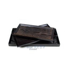 옻칠 원목 트레이(옻칠 후식쟁반 소) 28.5x 14.5 간식사각쟁반, 단품, 선택1:본상품선택