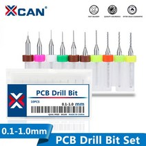 스텐 전동 드릴 비트 세트 철판용 다용도 타일용 목공 콘크리트 인쇄 회로 기판을 위한 XCAN PCB 드릴용 날 0.1-1.0mm 텅스텐 카바이드 마이크로, 0.45mm, 1BOX(10개)
