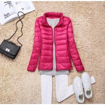 울트라 라이트 얇은 후드 슬림 화이트 오리털 숏 코트 및 재킷 여성용 파카 외투 겨울