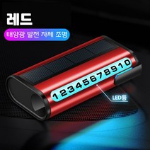 야광 차량 주차 번호판 임시주차번호판, 주차번호판  레드, 1개
