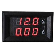 dc 0-100v50a 레드 블루 디지털 전압계 전류계 2in1 dc 볼트 앰프 미터 w 션트 프로모션, 빨강 빨강