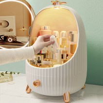 여학생용 럭셔리 화장품 수납 케이스 탁상 화장대, 상세이페이지 참고, 옥백 특대 분말 LED전광등 대형 서랍 포함4