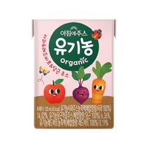 서울우유 아침에주스 유기농 사과&레드비트&당근 120ml x 32팩