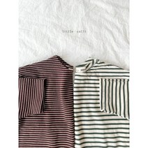 (바로배송) 리틀콜리 22 가을 단가라티 JS JM 줄무늬 긴팔 기본티 여아 남아 등원룩 주니어