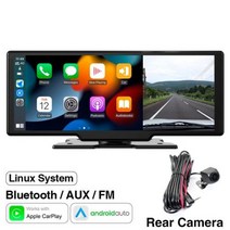 카플레이모니터 AKAMATE차량용 대시캠 블랙박스 더블 카메라 디자인 10 인치 DVR 무선 카플레이 안드로이드 오토 대시보드 운전 레코더, DVR and Camera+32G