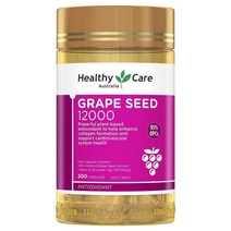 AU직구 HEALTHY CARE 그레이프 시드 포도 프린팅 골든 탑 엑스트락 12000 300캡슐 1Pack, 수량, 상세참조