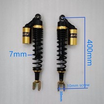 호환 7mm 스프링 400mm 오토바이 쇼크 업소버 혼다 forza 350 300 250 nss 250 forza125 adv150 kymco, 400A -30-10 골드