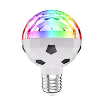 E27 Led 전구 RGB 디스코 램프 360 ° 자동 회전 다채로운 매직 볼 라이트 무대 효과 분위기 파티 클럽 바, [02] White