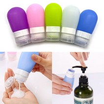 NaOBee 여행 출장 휴대용 원형 실리콘 공병, 38ml, 핑크