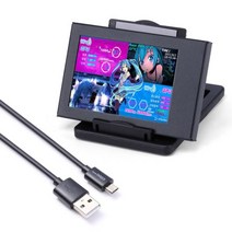 휴대용모니터 포터블모니터 3.5 인치 IPS 컴퓨터 모니터 알루미늄 합금 듀얼 USB 보조 화면 360 도 회전 HD, 01 USB Cable