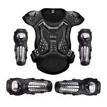 오토바이 조끼 가슴보호대 바이크 상체 보호 슈트, M, 업그레이드세트