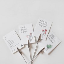 메시지픽 화분 토퍼 축하카드 개업 졸업 어버이날 선물 카드, 문구선택:05.응원