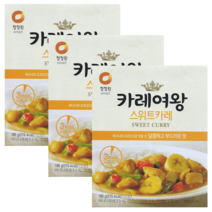 청정원 3분요리 카레여왕 스위트카레 180g, 3개