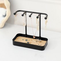 BLOWFISHFUGU 목걸이보관거치대 악세서리보석함 악세사리보관함 목걸이진열대 귀걸이 수납함, 1P, 블랙