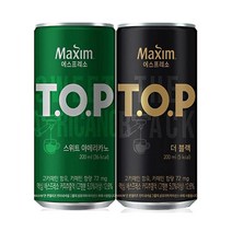T.O.P 스위트아메리카노 200mlx30캔+ T.O.P 더블랙 200mlx30캔(총60캔)/안전박스포장