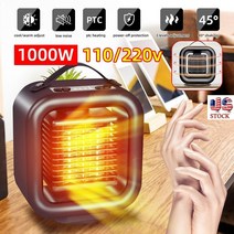 휴대용 전기 욕실 히터 온풍기 1000w 3 모드 고속 팬 미니 스토브 ptc 세라믹