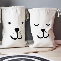 신나라-닷컴_얼굴 정리백 바구니 아이방인테리어 다용도 소품함 소품 수납함 주머니 장난감 정리함 천주머니 에코_ tlsskfk, 신나라_닷컴-옵션_동그란눈