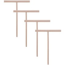 4PCS T 모양 크레페 메이커 팬케이크 반죽 나무 스프레더 스틱 나무 크레페 도구 크레페 만들기위한 크레이프 밧, 하나, 나무 색깔