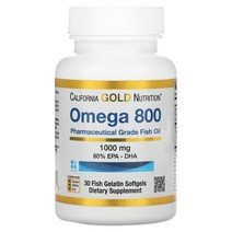 California Gold Nutrition 오메가3 800 약 등급 어유 피쉬오일 80 epa 트리글리세리드 형태 1000 mg 30 생선 젤라틴 소프트젤