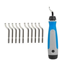 GHSHOP 10PC 버 제거 기능이 있는 실용적인 버 디버링 도구, 푸른, 플라스틱