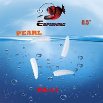 ESFISHING 소프트웜 미끼 얼음 낚시 액세서리 인공 플라스틱 소금 및 향기 구더기 0.5 인치 100 개, 5.PA11 - 0.5in 100pcs
