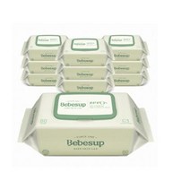 베베숲 저자극 제로 물티슈 캡형, 19팩, 80매