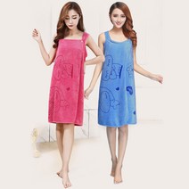 똑여사 여성 샤워 가운 샤워 타울 목욕 욕실 바스, 여성사워 가운 블루