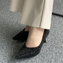 [또오세] 여성 보석 스틸레토힐 펌프스 웨딩슈즈 7cm