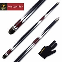 3쿠션카본큐대 카본큐대 풀세트 블랙 셋트 상대 당구 카본 큐대 Weichster 큐 스틱 12 레드 블루 버프 큐 57quot 13mm 팁(장갑 포함) 83, 그냥 빨간색